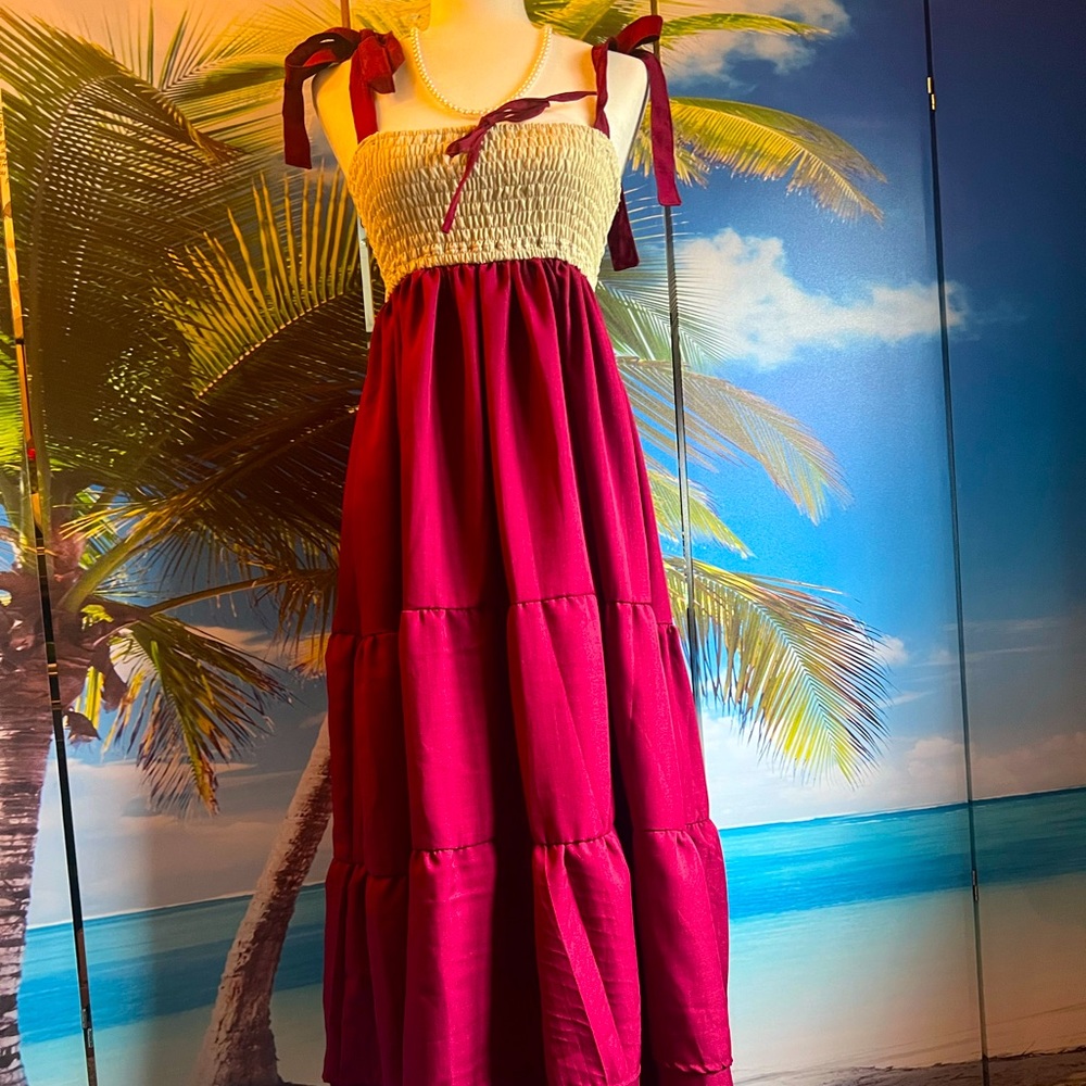 Maxi Dress wine color..